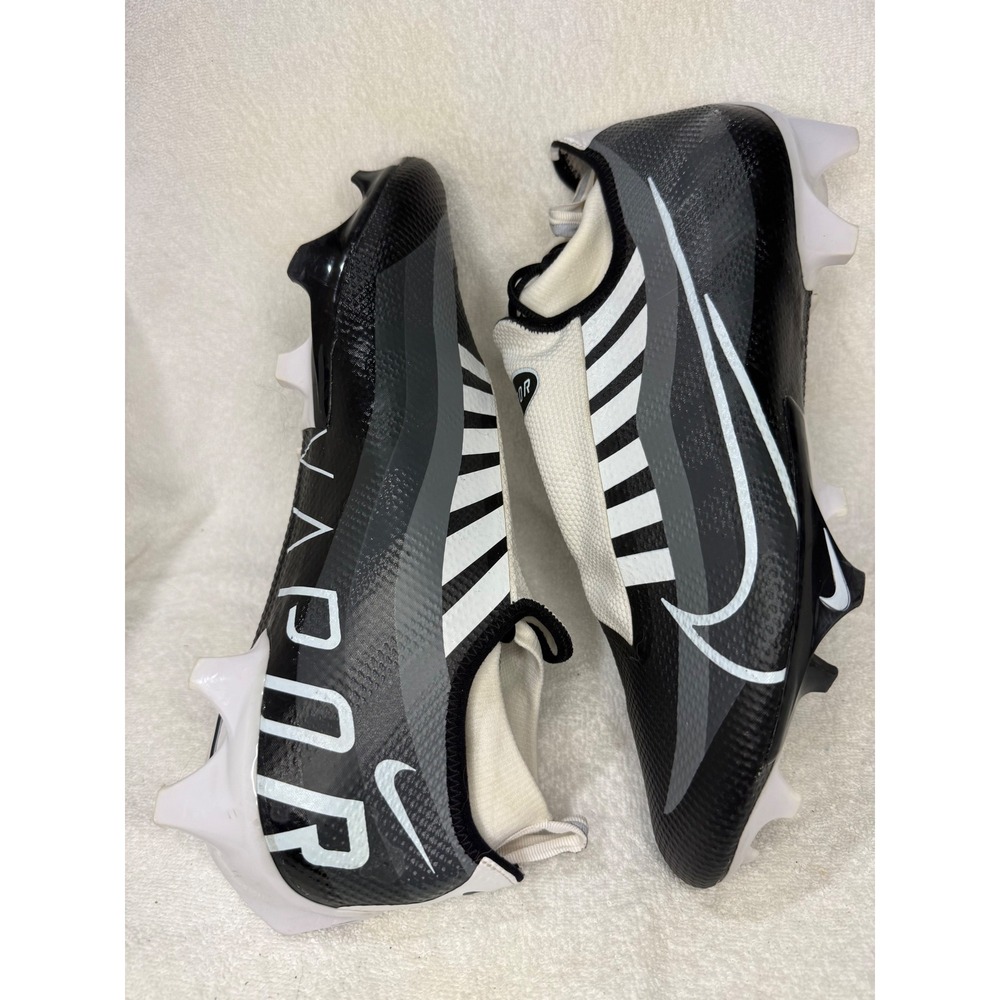 Nike Vapor Edge Pro 360 Football Cleats Mens Black White Grey Ghost Lace - Picture 2 of 7